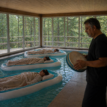 oceandrum i vatten, floating