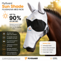 FlyGuard Sun Shade Flughuva med Nos för Häst