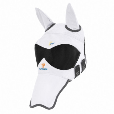 FlyGuard Sun Shade flughuva med nos och UV-skydd för solkänsliga hästar