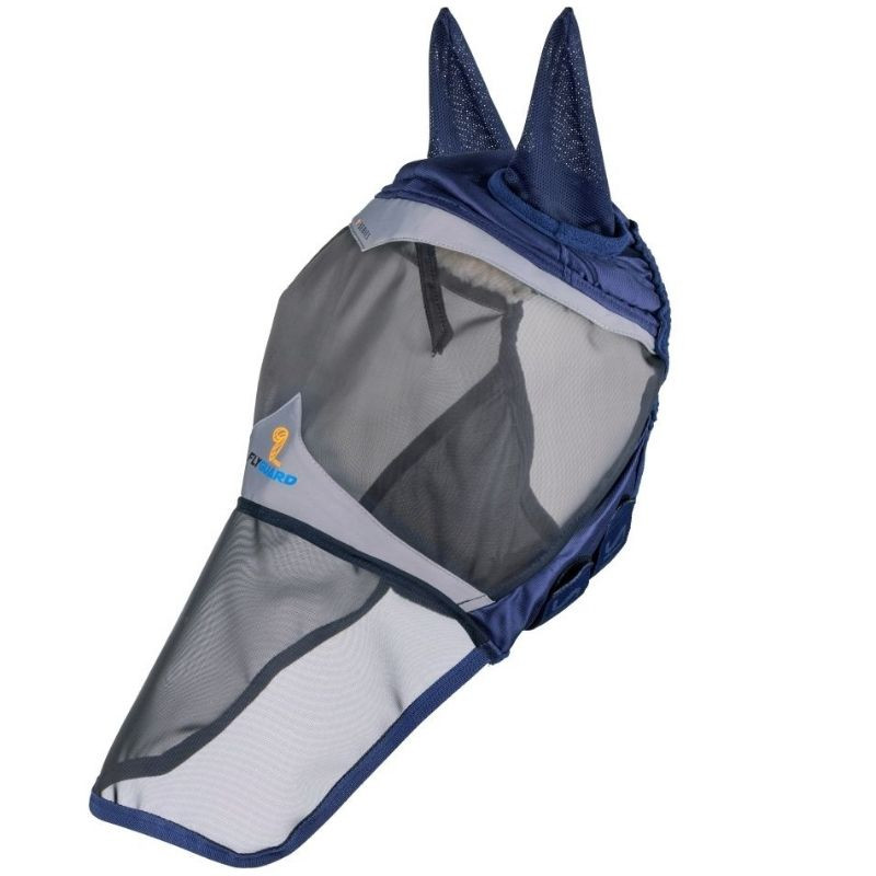 FlyGuard Fine Mesh flughuva med öron och fyrkantigt nosskydd i navy