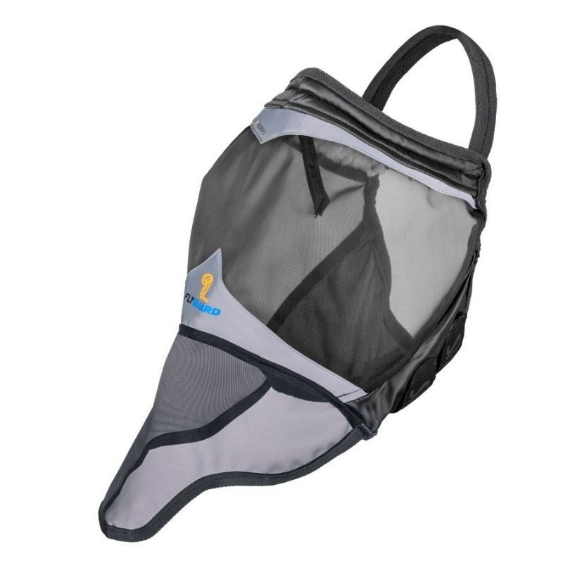 FlyGuard Fine Mesh flughuva med nosskydd i Black Jet för häst