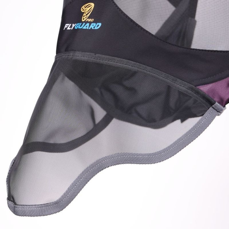 lyGuard Deluxe flughuva med nosdel och finmaskig mesh i Black Cherry
