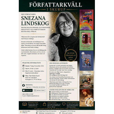 Författarkväll i Skurup med Snezana Lindskog -8 december