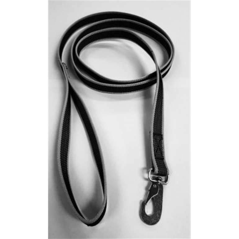 Gummerat koppel med handtag-(Antiglid 180 cm Silver)