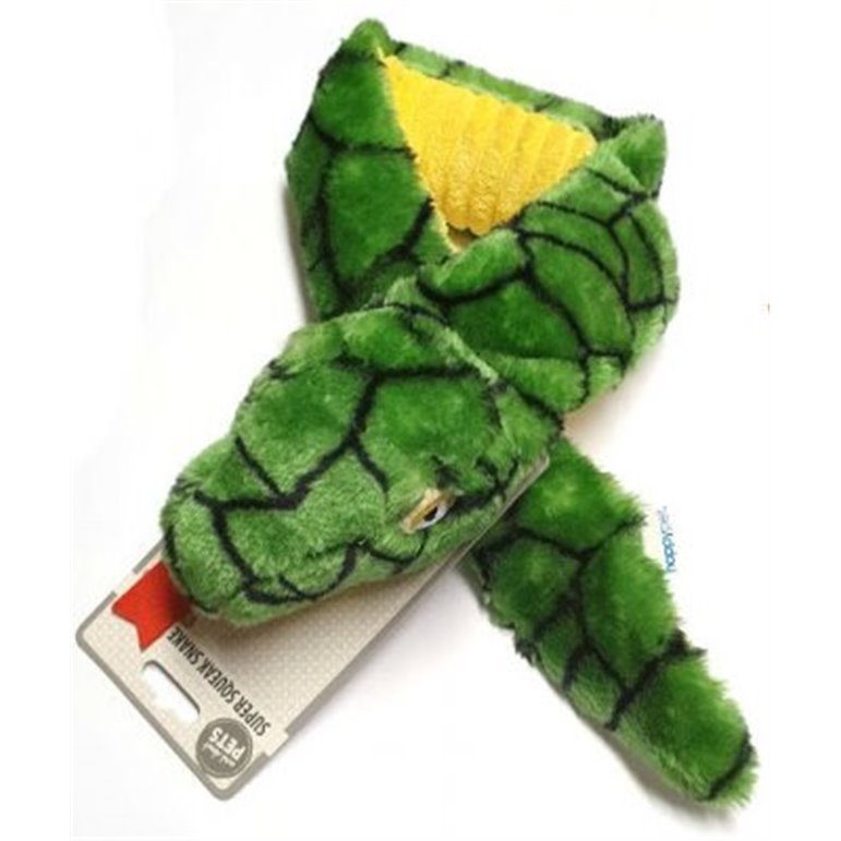 Plyschorm med pip och prassel,-74cm  Grön/Gul