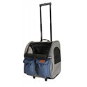 Transportväska hjul/ryggsäck, 44 x 40 x 25cm Blå/Grå