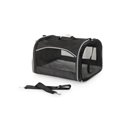 Transportväska Pet bag basic-(50 x 38 x 31cm Svart med dyna & axelrem)