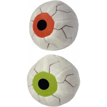 Läskigt öga i plysch, pip 13 x13 cm (ett öga)