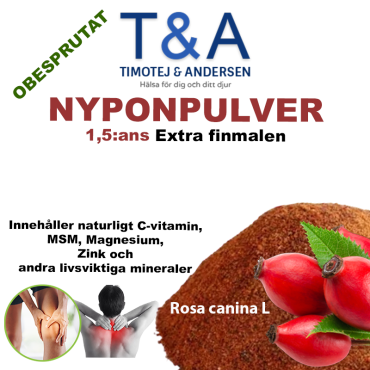 Nyponpulver 1,5 extra finmalen  T&A